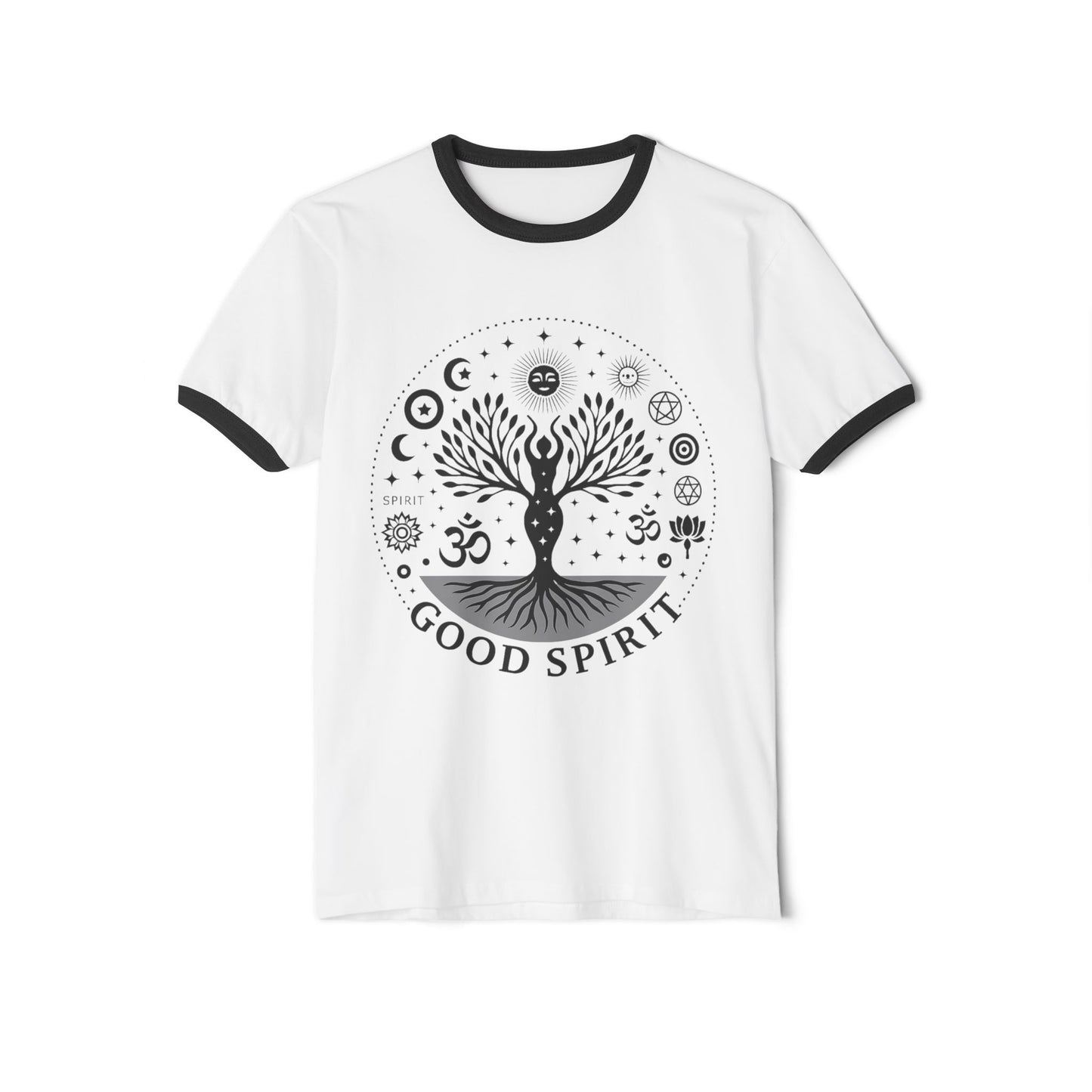 Good Spirit Unisex Cotton Ringer T-Shirt