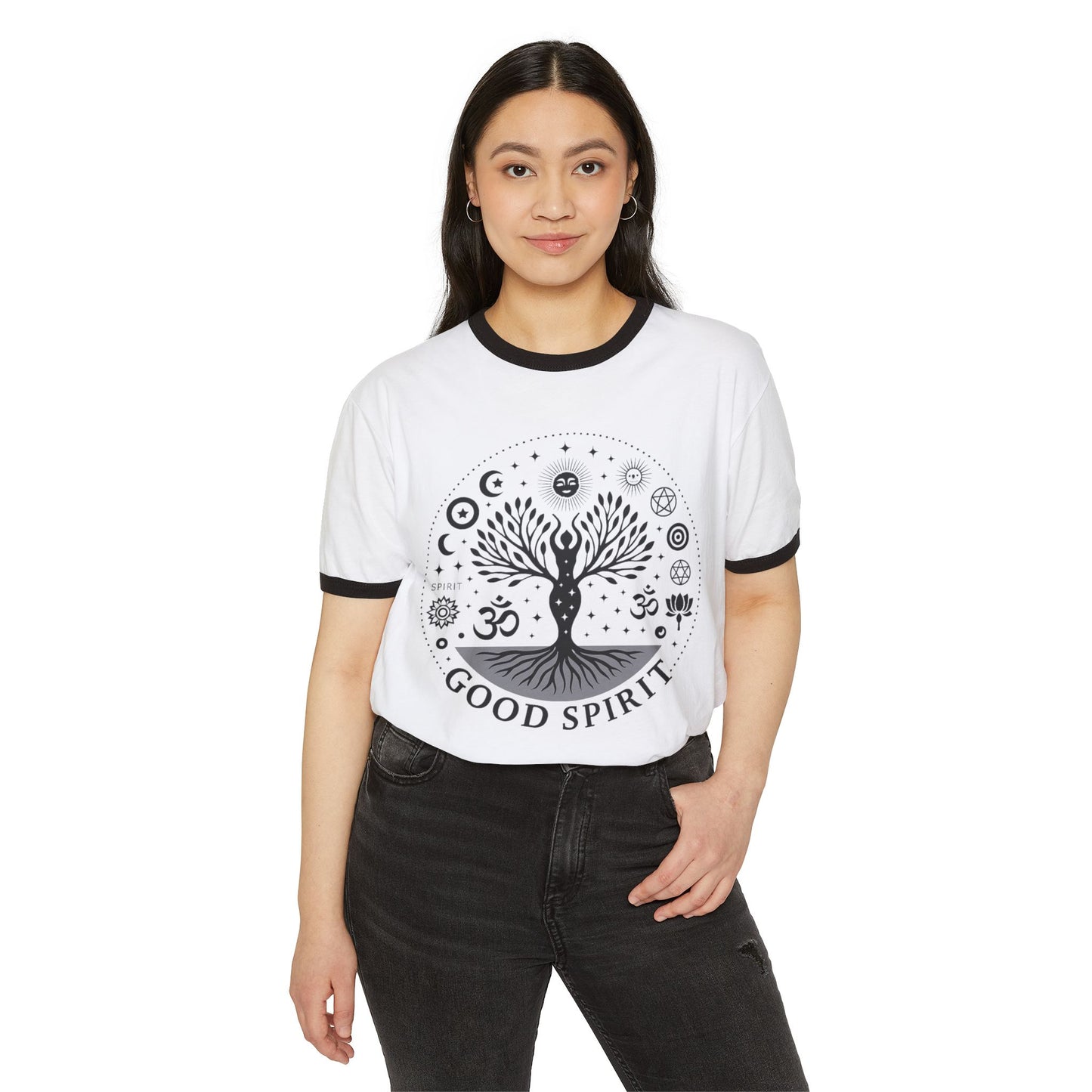 Good Spirit Unisex Cotton Ringer T-Shirt