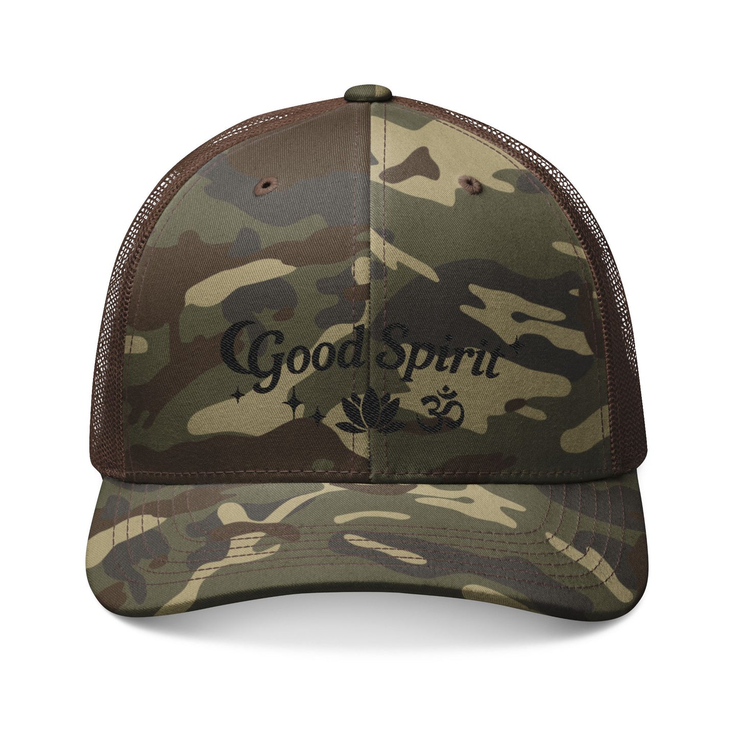 Good Spirit Camouflage Trucker Hat - Black