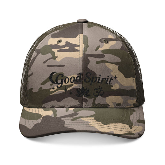 Good Spirit Camouflage Trucker Hat - Black