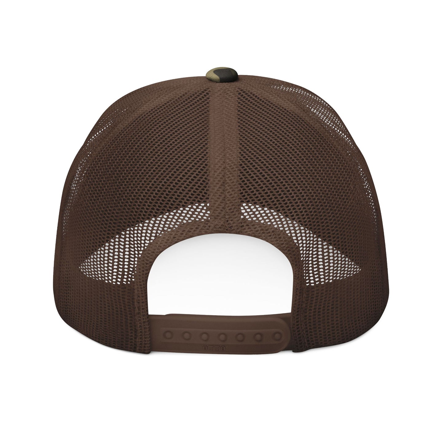 Embroidered Good Spirit Camouflage Trucker Hat - Gold